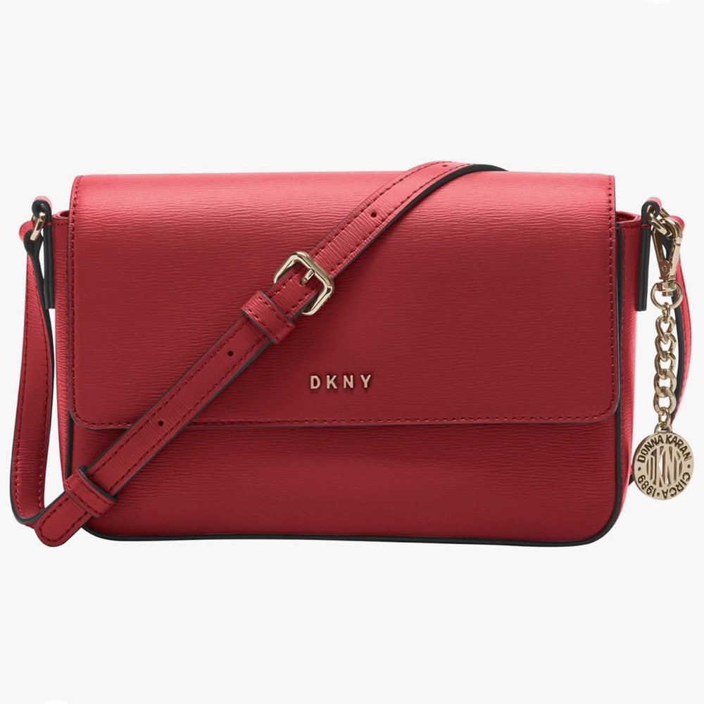 NWT DKNY Bryant Leather Red Crossbody Bag